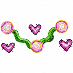 Flowers And Tree Embroidery Design 1